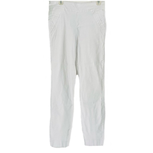 Camber & Grace White Fitted Stretchy Ankle Cut Pants Office Business Size Small - Picture 1 of 13